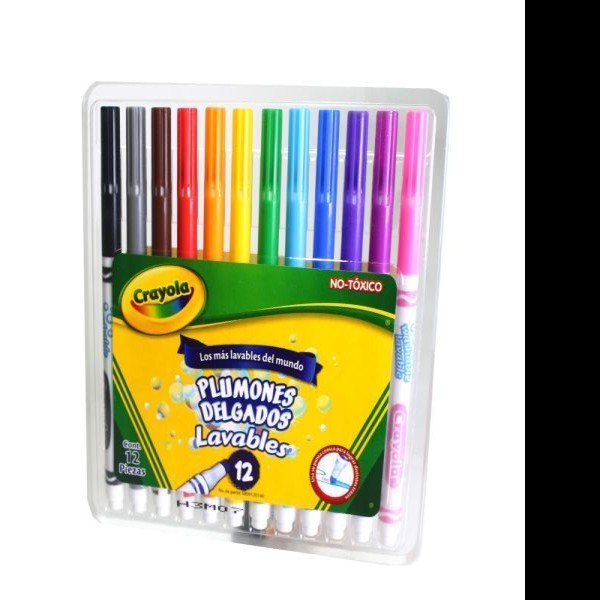 MARCADOR AGUA DELG. ESTUCHE C12 PZAS LAVABLE CRAYOLA 580912